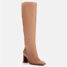Marco Shoes botas de tacón alto beige 3