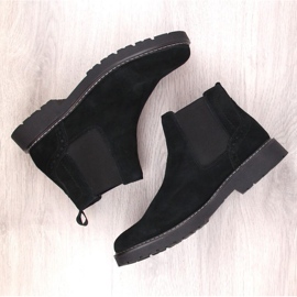 Filippo M PAW499A botines Chelsea sin cordones de cuero negro 4