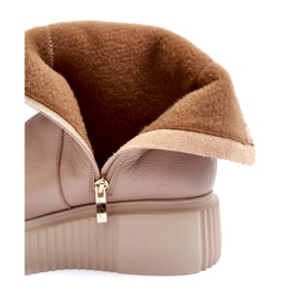 Botines Mujer Piel con Plataforma Beige Lemar Jenefer 1 Botines Mujer Piel con Plataforma Beige Lemar Jenefer 1