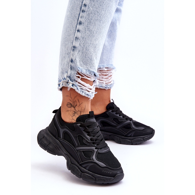 Deportivas negras mujer negro 1