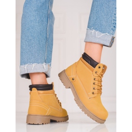 Botas de montaña DK de piel para mujer marrón 3