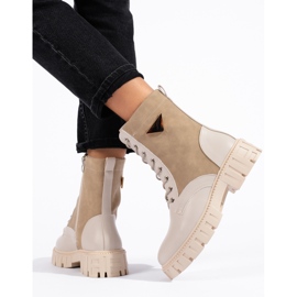 Botas de trabajo mujer beige 2