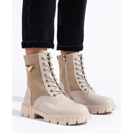 Botas de trabajo mujer beige 3