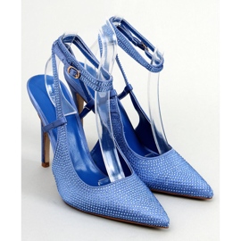 Zapatos de tacón con cuentas Bonnie Light Blue azul 5