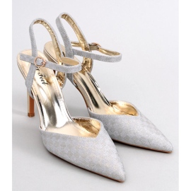 Zapatos de tacón de aguja con tacón abierto Imogen Gold dorado 1