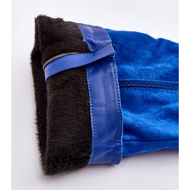 Botas aislantes con tacón grueso para mujer, azul Layala 7