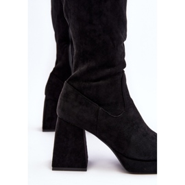 Botas aislantes para mujer con tacón grueso, negro Layala 7