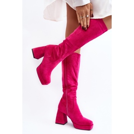 Botas aislantes de mujer Layala fucsia con tacones enormes rosa 2