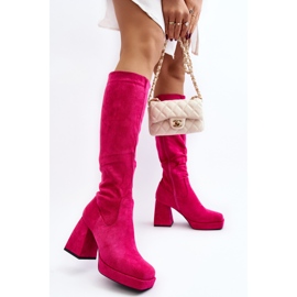Botas aislantes de mujer Layala fucsia con tacones enormes rosado 3