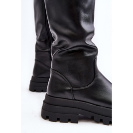 Botas por encima de la rodilla para mujer con suela gruesa, negro Beatrizia 5
