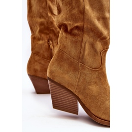 Botas Cowboy Por Encima De La Rodilla Mujer Camel Oppore marrón 8