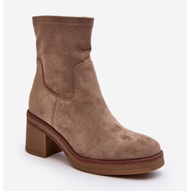Botas Mujer Tacón Alto Beige Argastis 1
