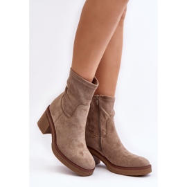 Botas Mujer Tacón Alto Beige Argastis 2 Botas Mujer Tacón Alto Beige Argastis 2