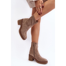 Botas Mujer Tacón Alto Beige Argastis 3