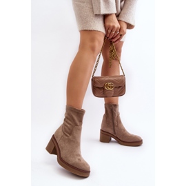 Botas Mujer Tacón Alto Beige Argastis 4