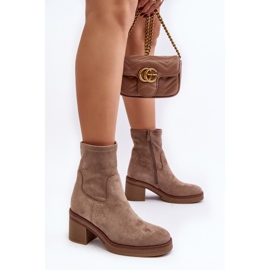 Botas Mujer Tacón Alto Beige Argastis 5