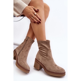 Botas Mujer Tacón Alto Beige Argastis 6