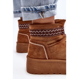 Botas De Nieve De Mujer Con Suela Gruesa Y Cordones Milson Camel marrón 1