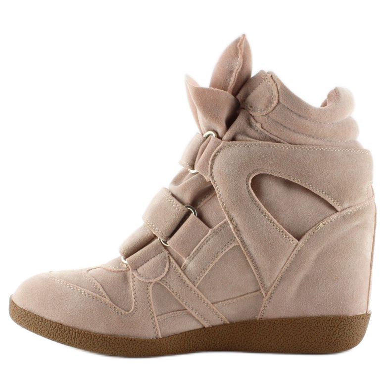 JT19 Deportivas de ante rosa rosado 1