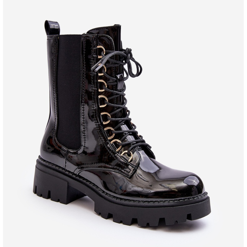 Botas de charol Charmea de mujer de color negro 1