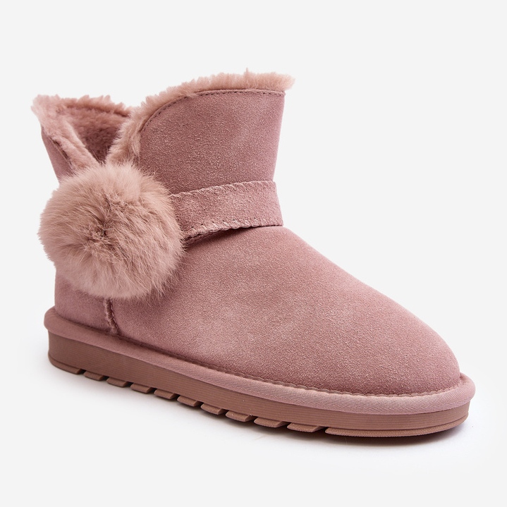 Botas de nieve para mujer de ante con recortes, rosa Eraclio 1