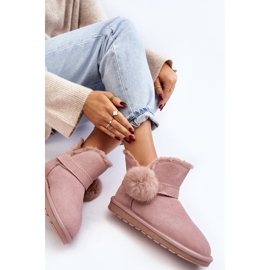 Botas de nieve para mujer de ante con recortes, rosa Eraclio rosado 3