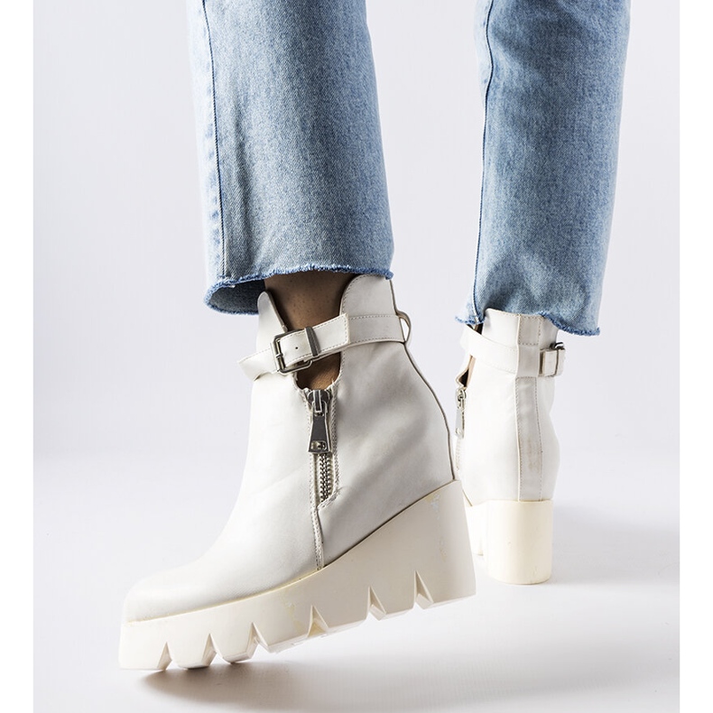 Botín cuña Sherri blanco 1