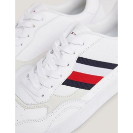 Zapatillas Tommy Hilfiger Court Cupsole Retro Lth Stripes M FM0FM04828YBS blanco 1