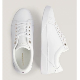 Tommy Hilfiger Golden Hw Court Sneaker W Calzado FW0FW075600K7 blanco 4