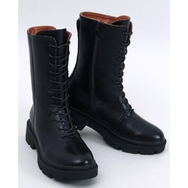 Heap Nero botines con cordones negro 1