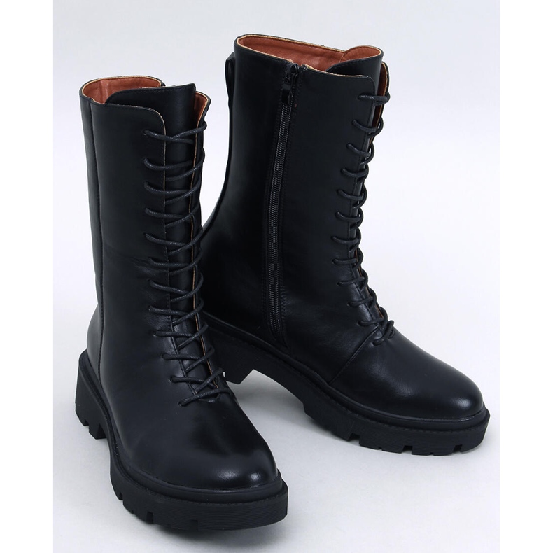 Heap Nero botines con cordones negro 1