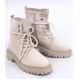 Simmo Botines con cordones y protector beige 1