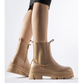 Botines beige con plataforma Placido 2