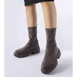 Botines slip-on Montefusco gris ante ecológico 1