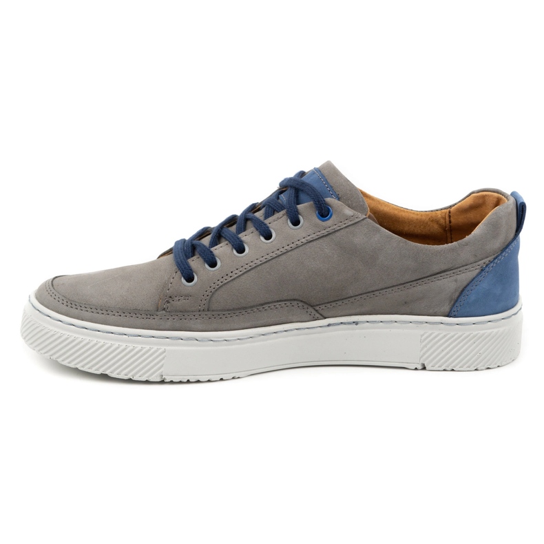 Olivier Zapatos deportivos hombre piel Sneakers 950MA, gris 3