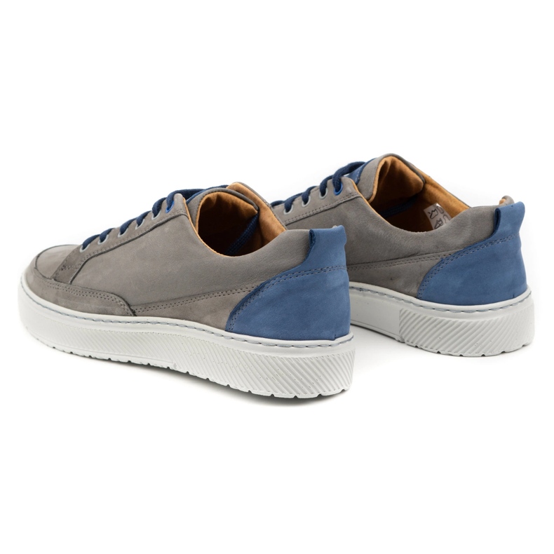 Olivier Zapatos deportivos hombre piel Sneakers 950MA, gris 2