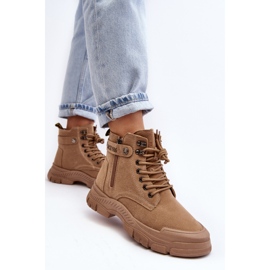 Botines Mujer Ante Insulados Beige Jailina 10