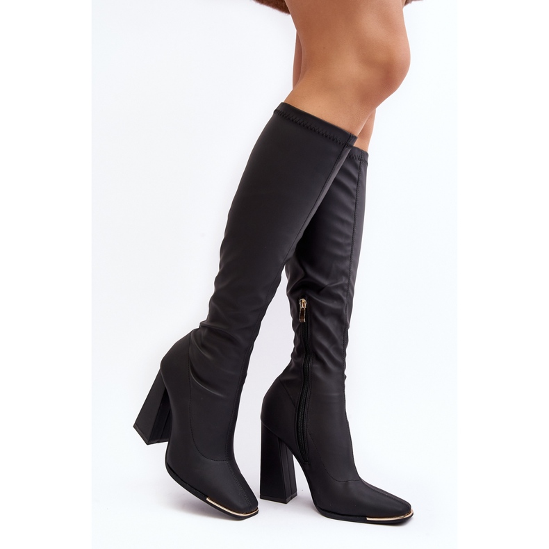 Botas de tacón alto para mujer Rishabh negro 1 Botas de tacón alto para mujer Rishabh negro 1