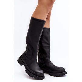 Botas de tacón plano con aislamiento para mujer Desiren negras negro 1 Botas de tacón plano con aislamiento para mujer Desiren negras negro 1