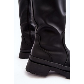 Botas de tacón plano con aislamiento para mujer Desiren negras negro 6