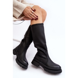 Botas de tacón plano con aislamiento para mujer Desiren negras negro 7