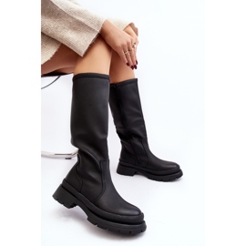 Botas de tacón plano con aislamiento para mujer Desiren negras negro 8