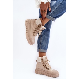 Botas trampero aisladas con suela gruesa, beige claro Ralotta 8