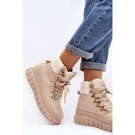 Botas trampero aisladas con suela gruesa, beige claro Ralotta 6