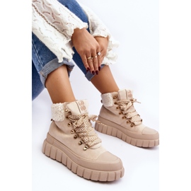 Botas trampero aisladas con suela gruesa, beige claro Ralotta 3