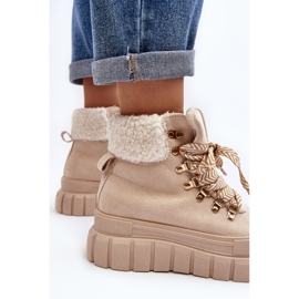 Botas trampero aisladas con suela gruesa, beige claro Ralotta 10