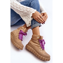 Botas Trapper aislantes Ralotta marrones con suela gruesa marrón 2