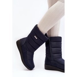 Botas de nieve aislantes con cuña, azul marino Calena 2