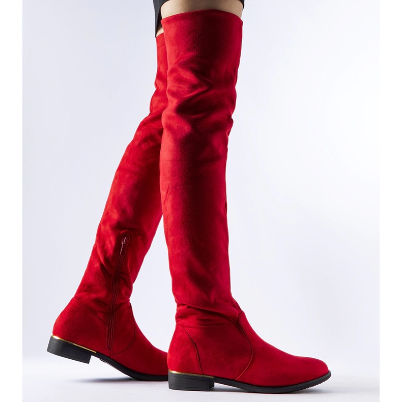 Botas largas Elwira ante ecológico calentitas rojas rojo 1