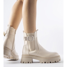 Botines aislantes beige con hebilla Casola 2